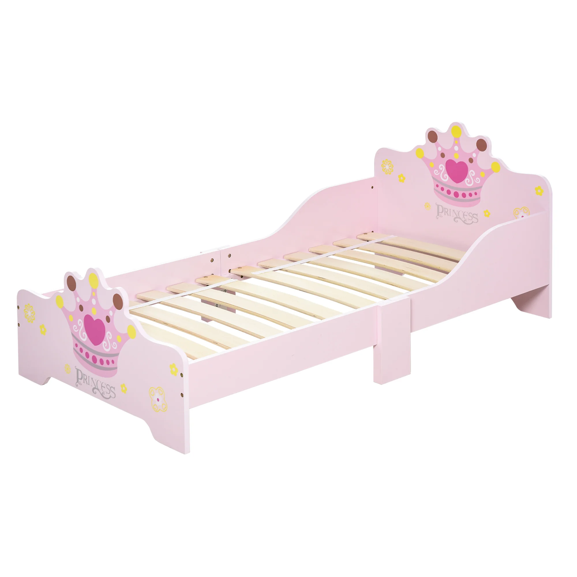 Homcom Bett für Kinder 3 Jahre 143x73x60 cm Last 50 kg rosa