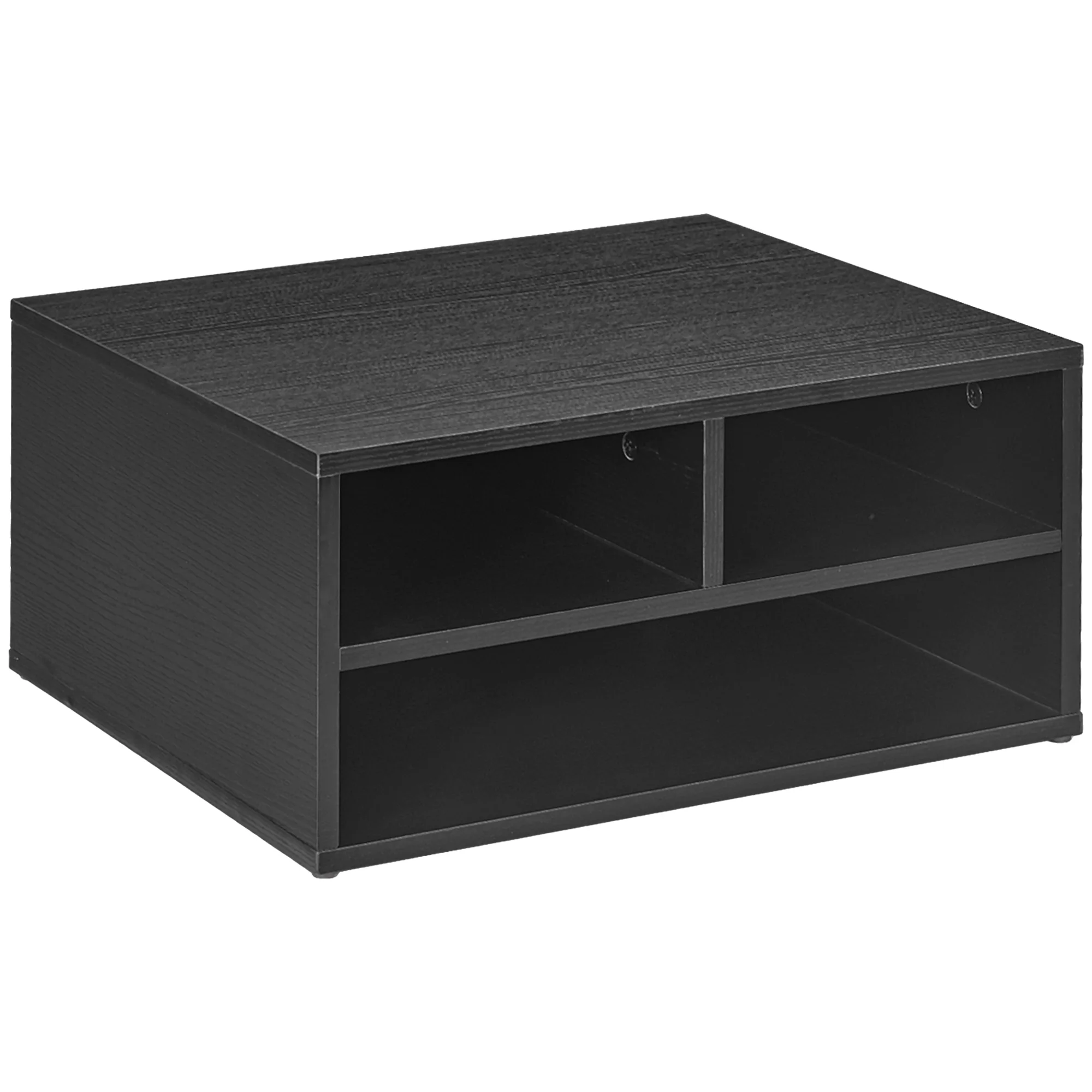 Homcom 2-stufiger Möbel drucker mit 3 Fächern 47x40x22,5 cm schwarz