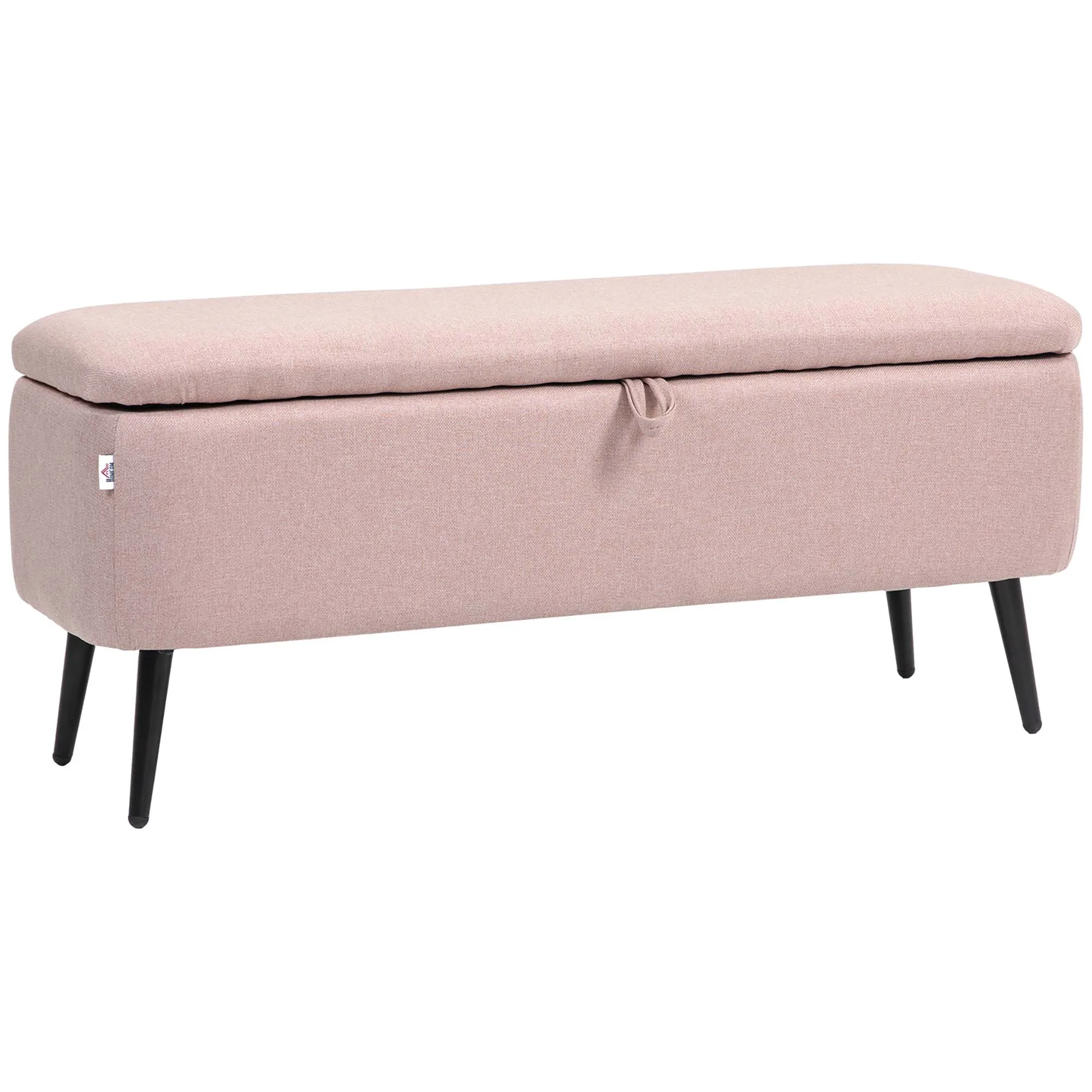Homcom Aufbewahrung sbank gepolstert in Leinen Flip Cover 101x38,5x44,5 cm