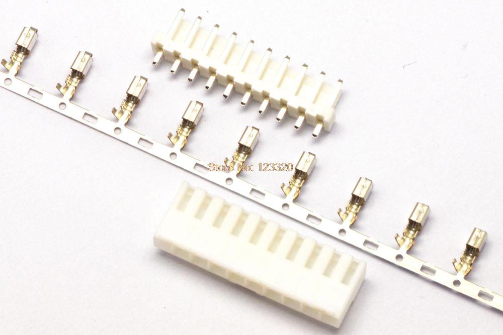 50sets/lot VH Connector 10Pin,Pitch:3.96MM, Side Entry Type Locking Header + Terminal + Housing, VH3.96-10P