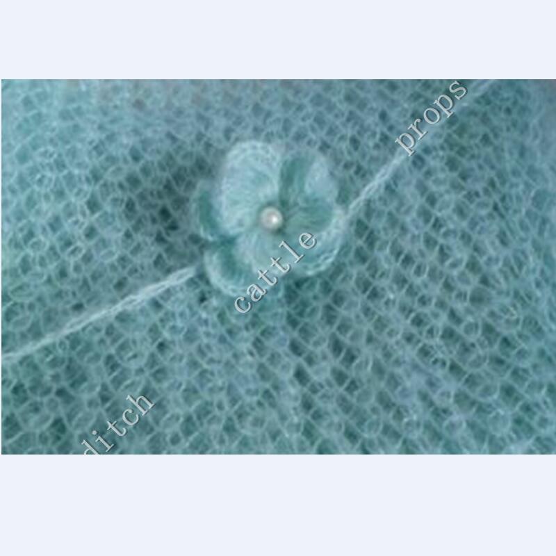 3Pcs/lot Mix Color Crochet Mohair Headband With Flower Hairband Baby Girl Hair Decoration Photography Props