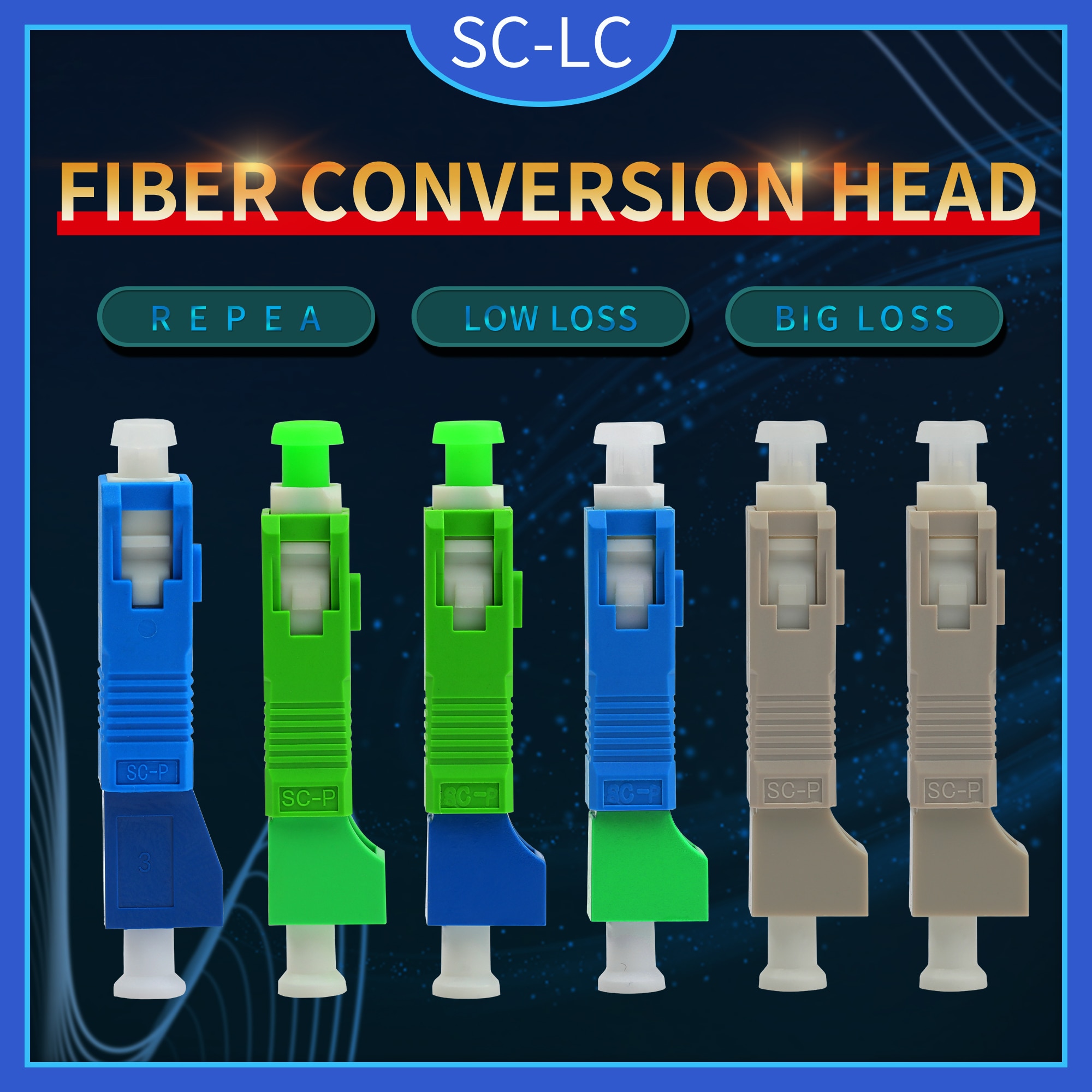 KELUSHI High Quality LC Female To SC Male Fiber Adapter Hybird SM SC/UPC Male To LC/UPC Female Optical Adapter Connector APC