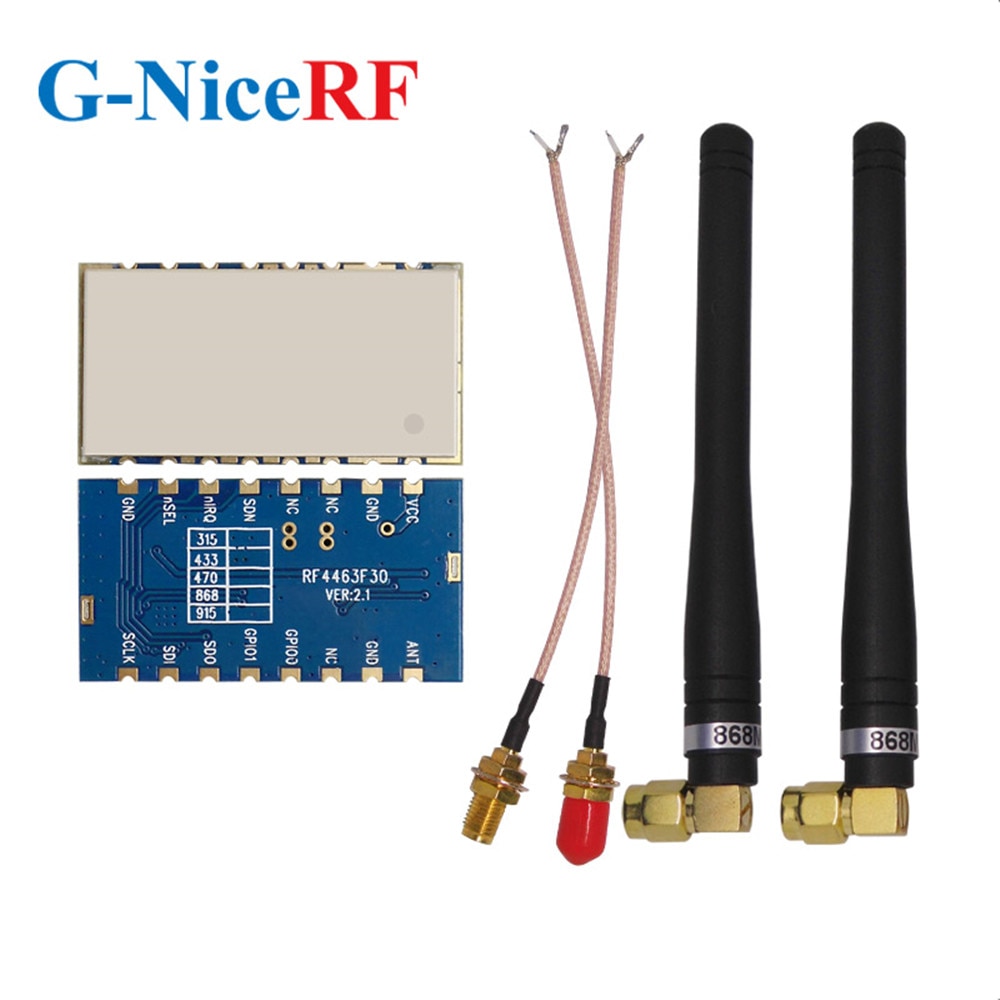 2pcs/lot RF4463F30 868MHz /915MHz Si4463 Small size Embedded FSK wireless transceiver module