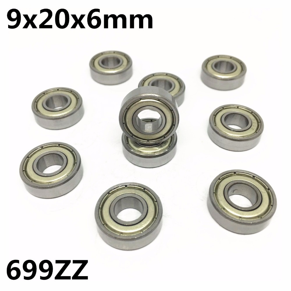 10Pcs 699ZZ 699-2Z L-2090ZZ 9x20x6 mm Deep groove ball bearing Miniature bearing High quality 699Z