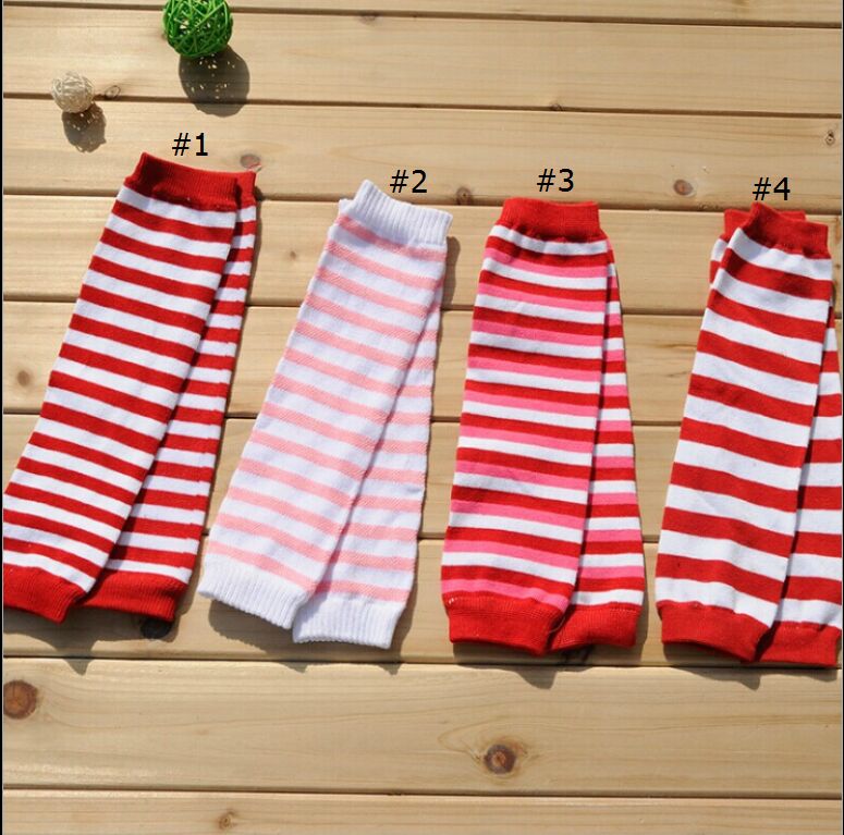 Free Size Baby Girl Leg Warmers Red White Striped children adult cotton arm warmers