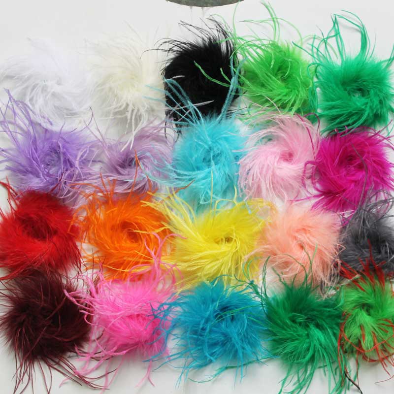 20pcs/lot mix colors Fashion ostrich feathers puffs For Adults and children's clothing accessories