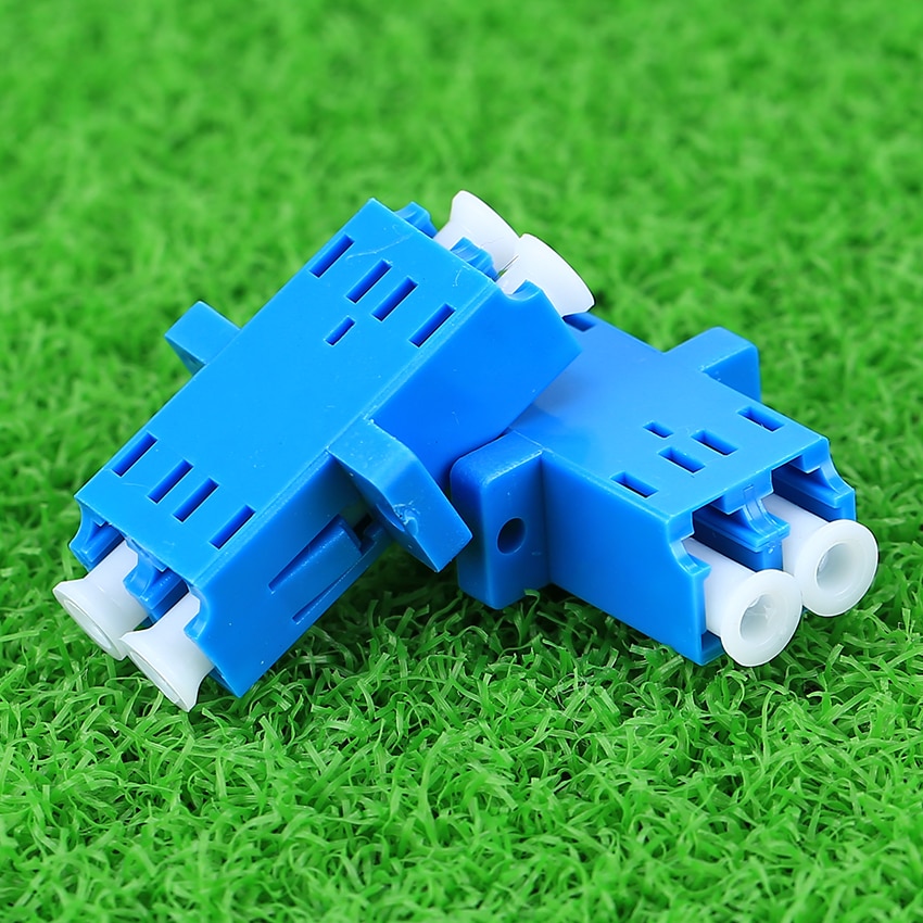 KELUSHI 10pcs fiber optic connector LC / UPC SM singlemode duplex flange coupler carrier class Fiber Adapter LC / UPC