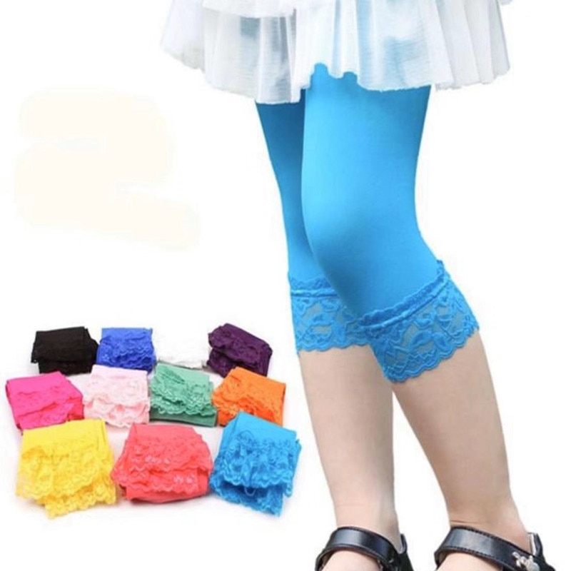 1pc/Lot Lace Hook Children Pantyhose Kids leggings 3 -8Years