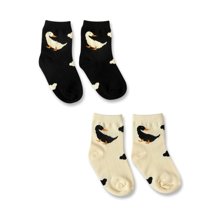 Children Socks for Girls Cotton Socks Kids Short Socks Cute White Animal Patterned Duck Funny Baby Footwear Soft Gift Lovely 0-4