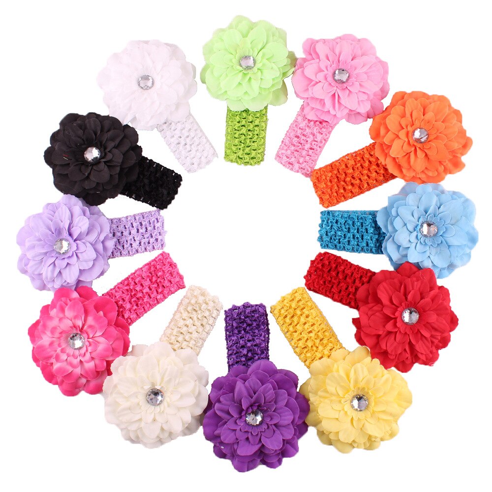 10pcs/lot Baby Girls Flower Headband Chiffon Flower Headband Infant Hair Weave Band Baby Hair Accessories Baby's Gift Photo