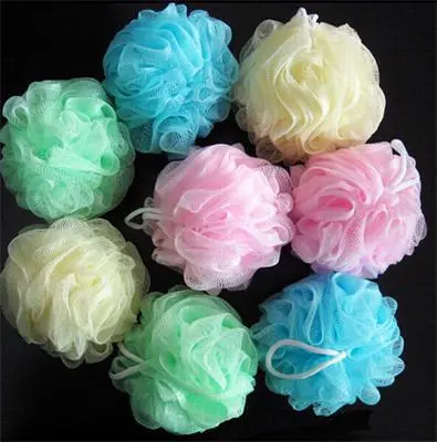 1PC Random Kids Soft Feeling Bath Brush Ball Tubs Cool Scrubber Cleaning Mesh Shower Wash Nylon Sponge Bathing Accessories