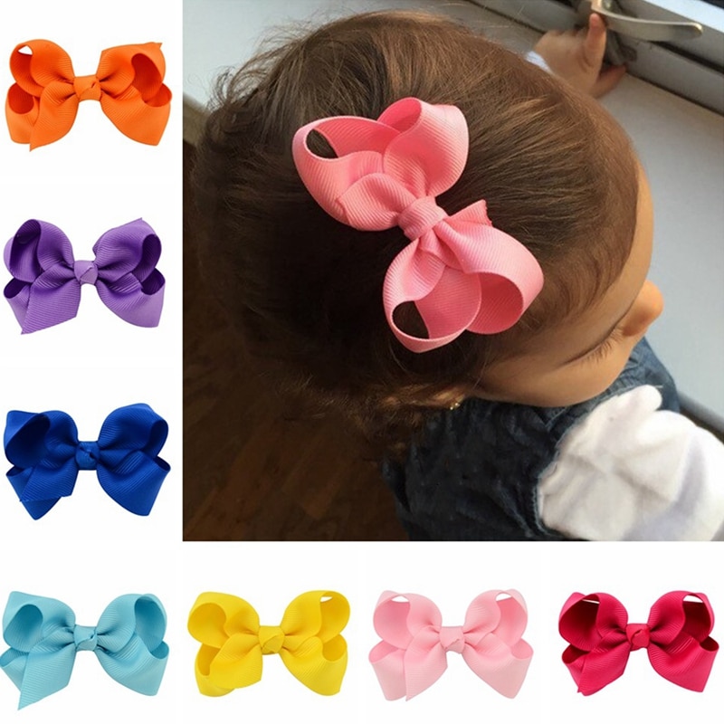 20 Pcs Baby Girls Kids Hair Bow Hairpin Alligator Bowknot Ribbon Clip Grosgrain