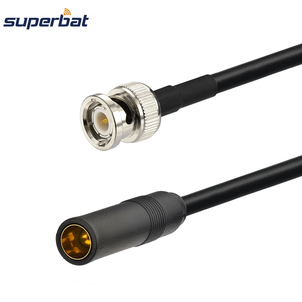 Superbat BNC Male to AM/FM Female Connector - Car Radio AM/FM Antenna Aerial RG58 Cable Extension Lead 12" 30cm