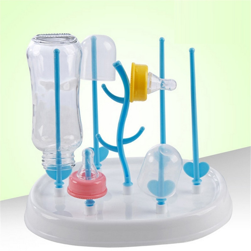 Baby Bottle Drying Rack Brush Tree Straight Stlye Cleaning Dryer Drainer Kitchen Feeding Holder Tools