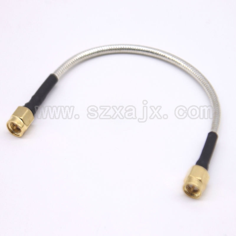JX 1PCS SMA male to SMA male RG402 Coaxial Cable Connector Semi-rigid RG-402 Coax Pigtail 15-50CM