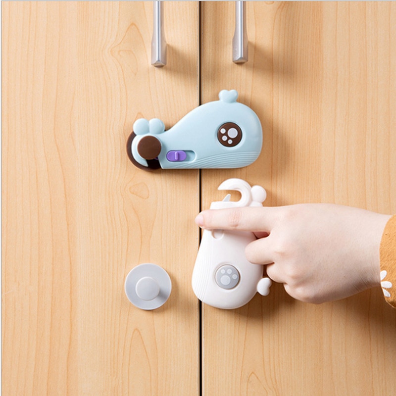 Whale Styling Cabinet Locks & Straps Table Corner Edge Protection Cover Baby Edge & Corner Guards 2 Colors Child Cabinet