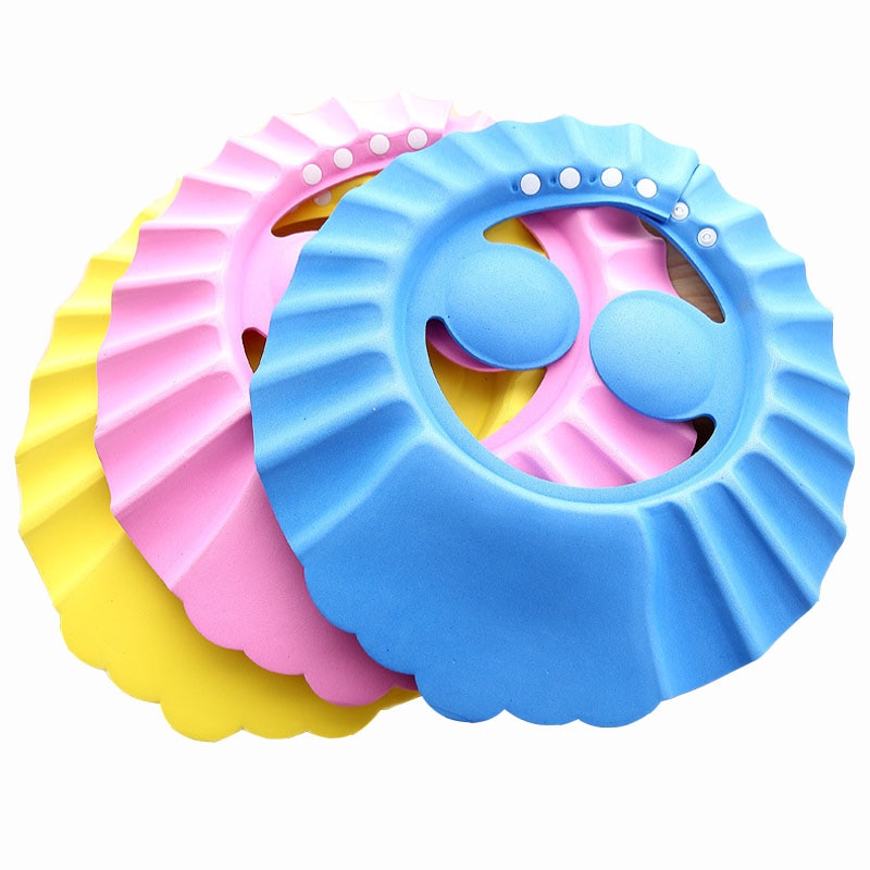 Soft Baby Children Shampoo Bath Shower Cap Shampooing For Kids Head To Baby Shower Hat Child Bathing Cap Bath Visor Adjustable