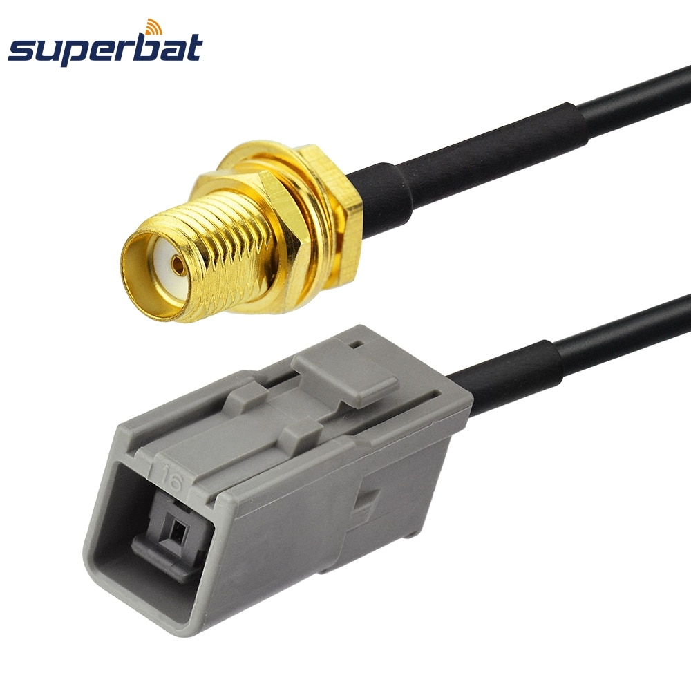 Superbat GPS/GSM Antenna Adapter Cable RG174 Connetor SMA Jack to GT5-1S Female HSR Straight for Mercedes Command Alpine 15cm