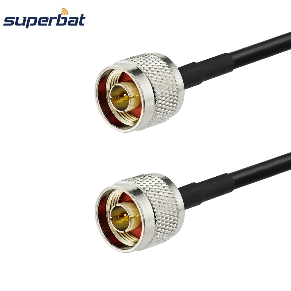 Superbat N-Type Male to N Plug Connector Straight WiFi Adapter RF Pigtail Cable KSR195 COAX 3M for Bluetooth Wireless