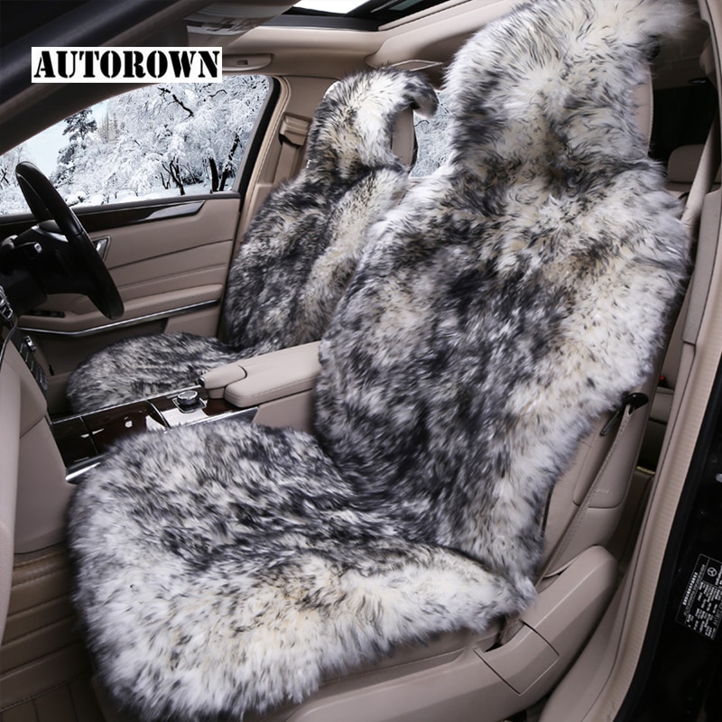 AUTOROWN Luxus Universal Auto Sitzbezüge 100% Australischen Schaffell Herbst Winter Warme Pelz Sitz