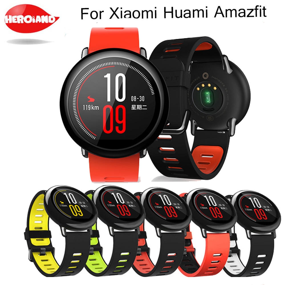 22mm Sport Silikon Handgelenk Strap bands für Xiaomi Huami Amazfit Bip BIT TEMPO Lite Jugend Smart