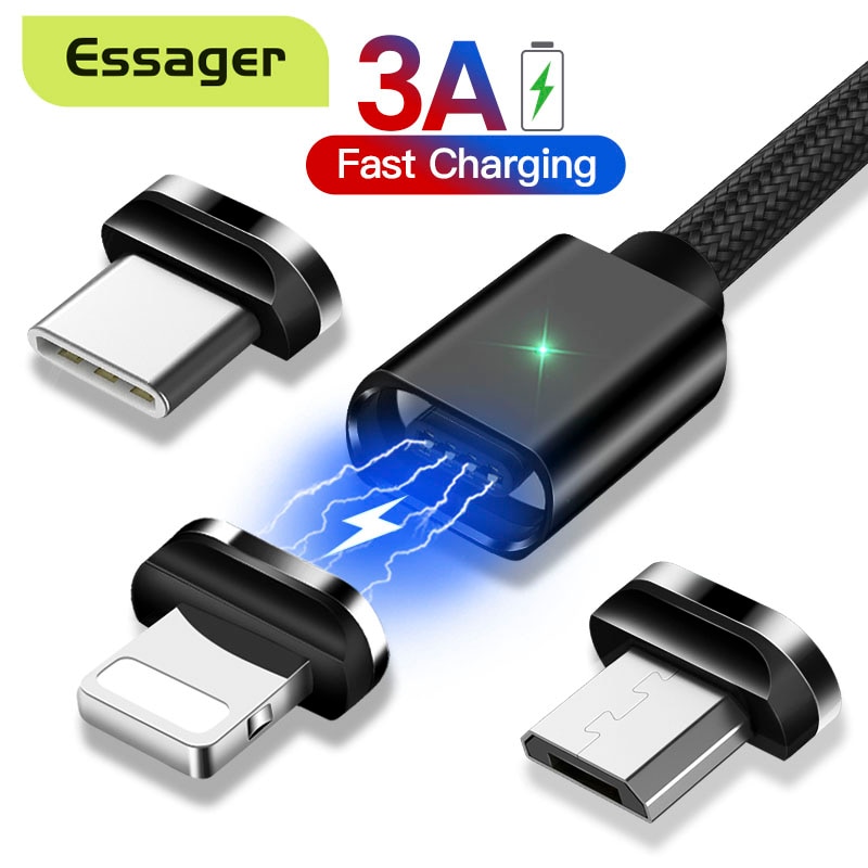 Essager Magnetische USB C Kabel Für iPhone 12 Samsung Redmi Schnelle Lade Micro Handy Kabel Magnet