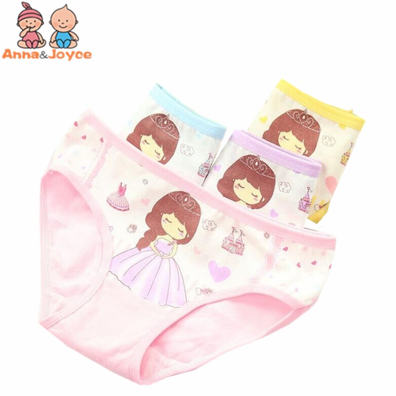 6 Pcs/Lot High Quality Girls Panties Underwear Cotton Briefs for 2-10Years TNN1000
