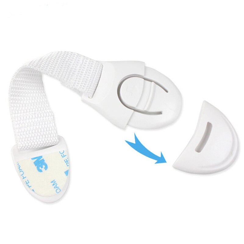 8PCS New Baby Plus ABS Plastic Webbing Child Safety Lock 3M Glue Drawer Cabinet Lock Toilet Locks Single Pack ATRQ0050