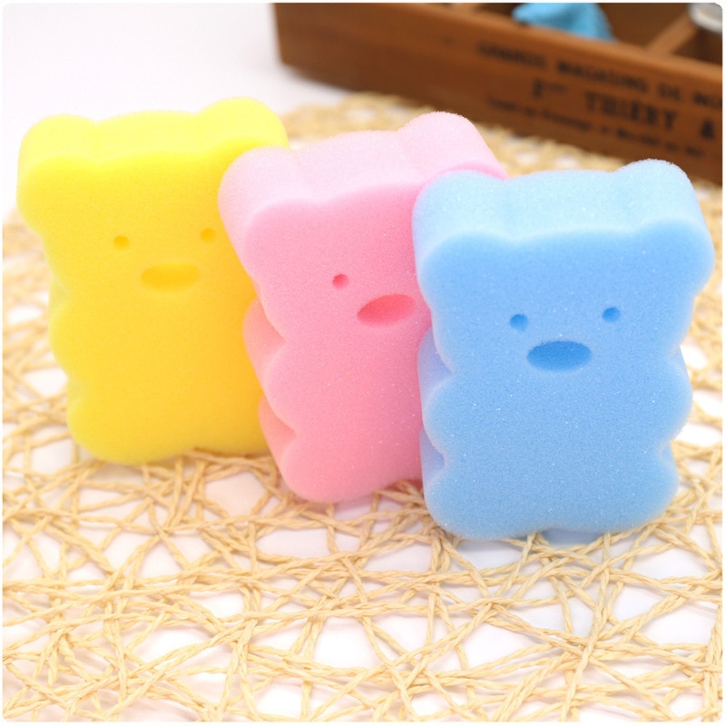 Bath Sponge Rub Baby Shower Cotton Rubbing Body Wash Towel Accessories Infant Kids Bath Brushes