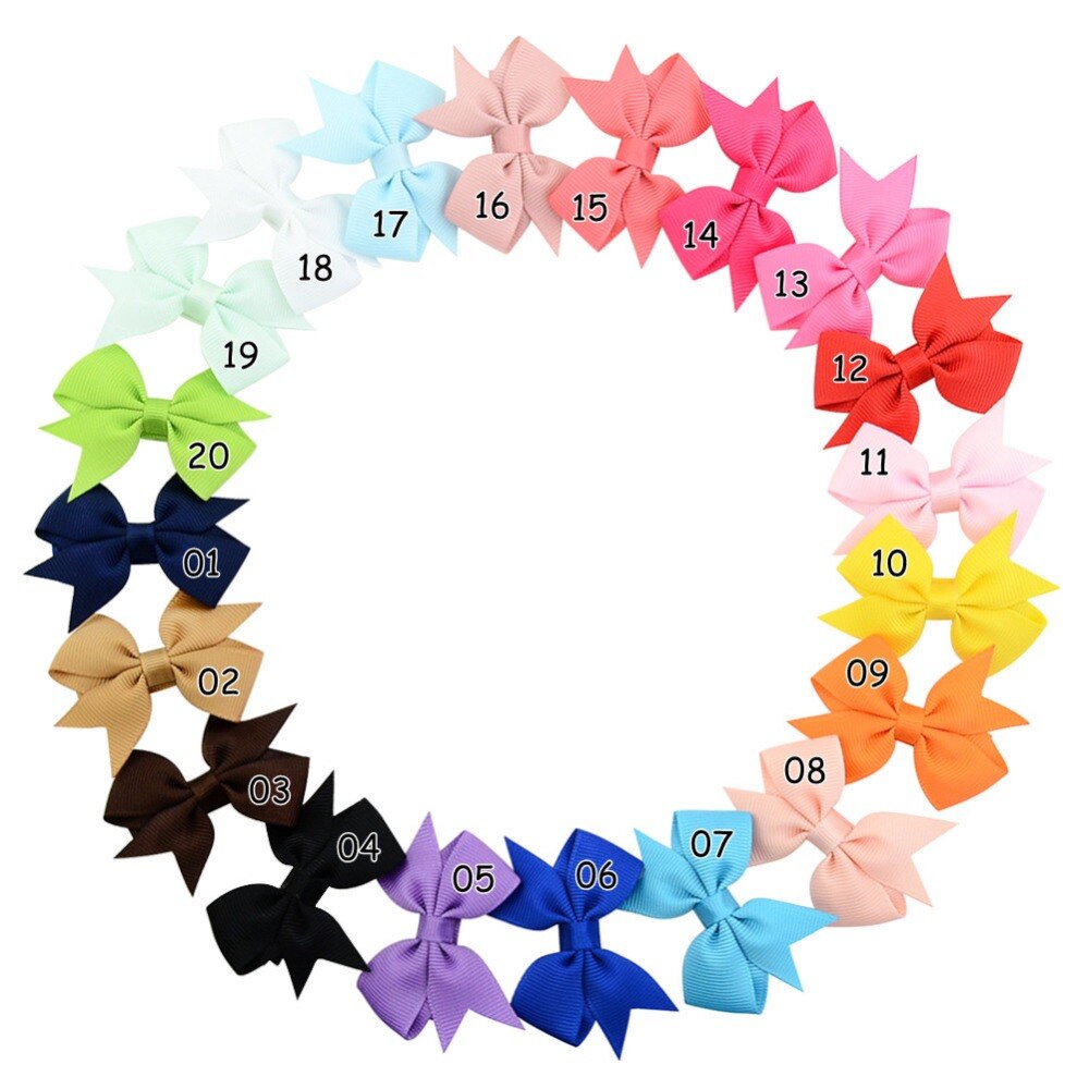 10pcs/lot 5.5cm' Hair Bows Grosgrain Ribbon bow WITH Alligator Hair Clips Boutique Bows Hair Accessories