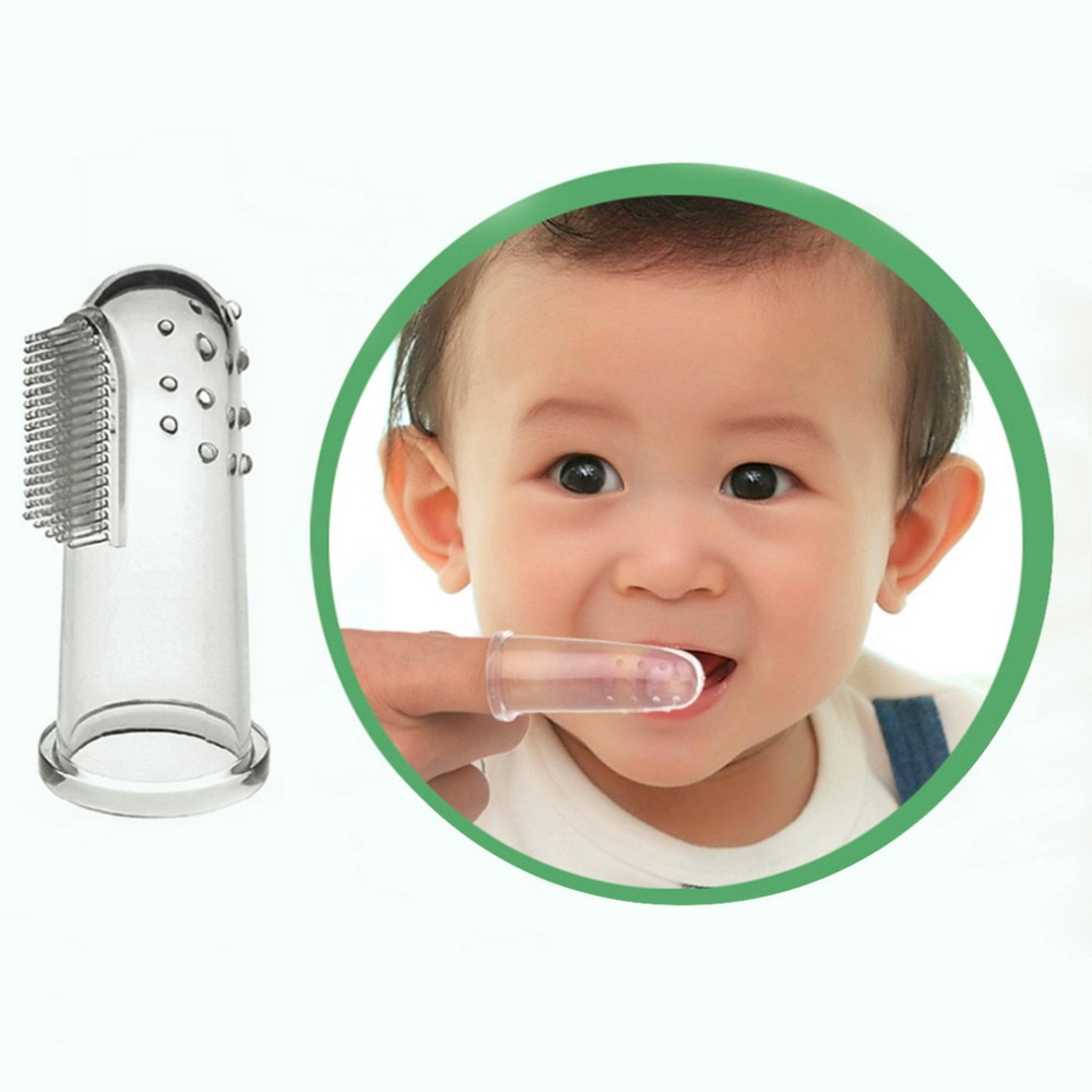 100% Brand New 5Pcs Baby Kid Soft Silicone Finger Toothbrush & Gum Massager Brush Clean Teeth
