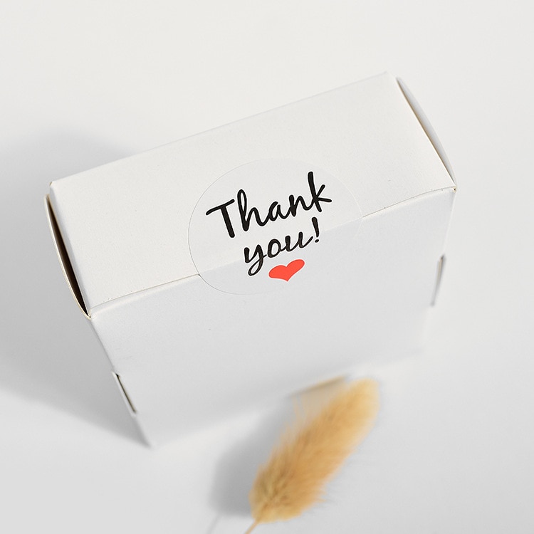 Thank You Stickers Seal Labels Heart Stickers Paper Journal Scrapbook Stickers Flakes Creative Japanese Stationary