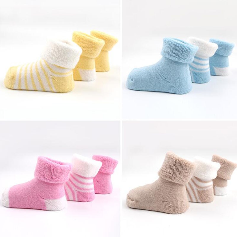 New baby toddler socks autumn and winter cotton thick warm baby foot socks