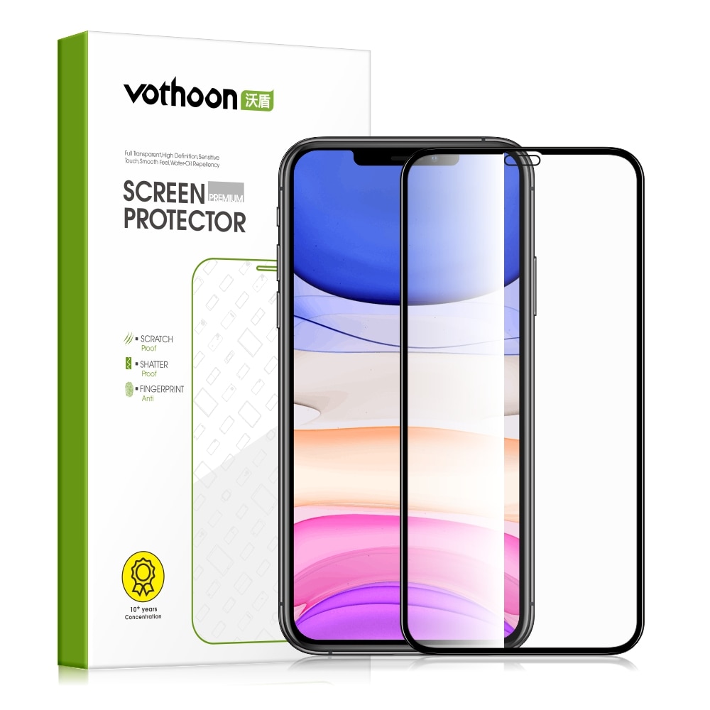 Vothoon Panzerglas für iPhone 13 Pro 12 Mini 11 Pro Max Displayschutzfolie mit voller Abdeckung für