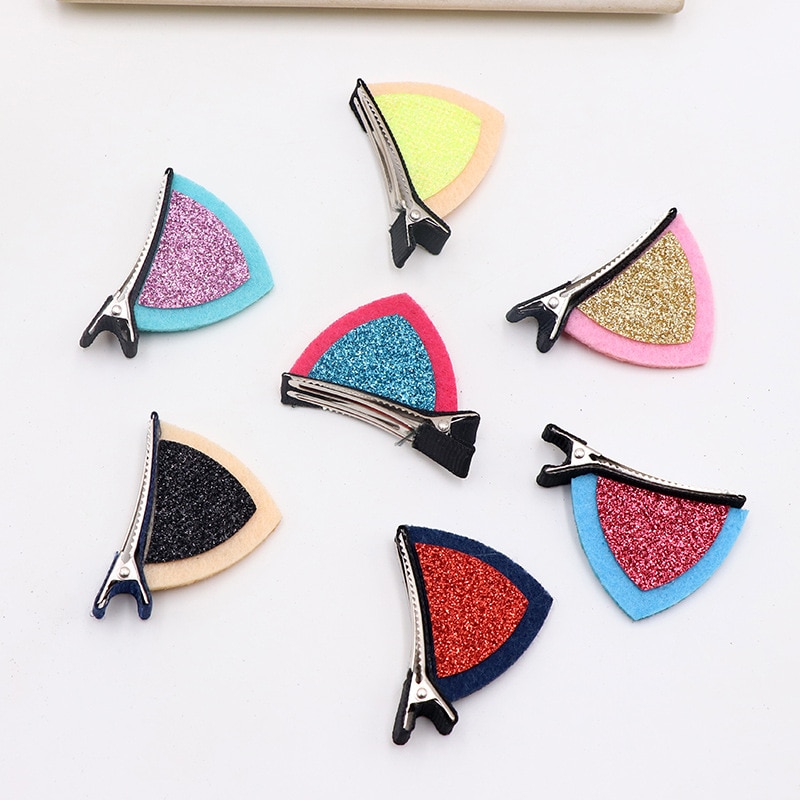 Sale 6 Colors 20PCS Girls Hair Clip Lovely Cat Ear Hairpin Cute Hair Accessories Children dropshipping baby girl hair clips