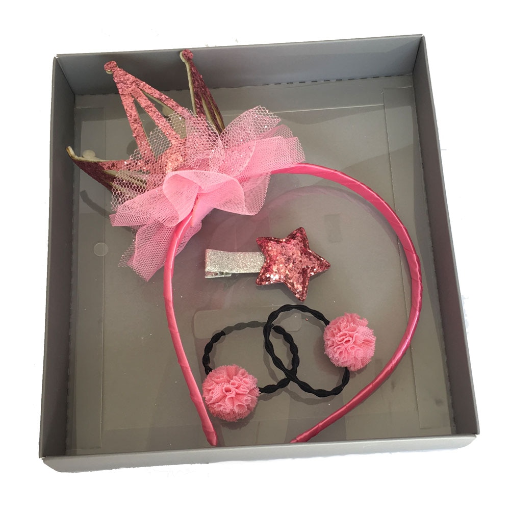 4 Pcs/set Baby Girls Hairbands Baby Headband Children Elastic Hair Ties Glitter Hair Clips Set Hair Accessories Girls Headdress