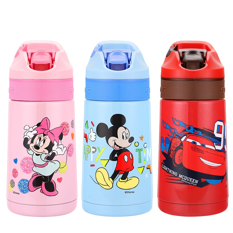 Disney unisex cartoon cup stainless steel children's Water cup baby learn to drink cups leak-proof Flood choke fall sippy c