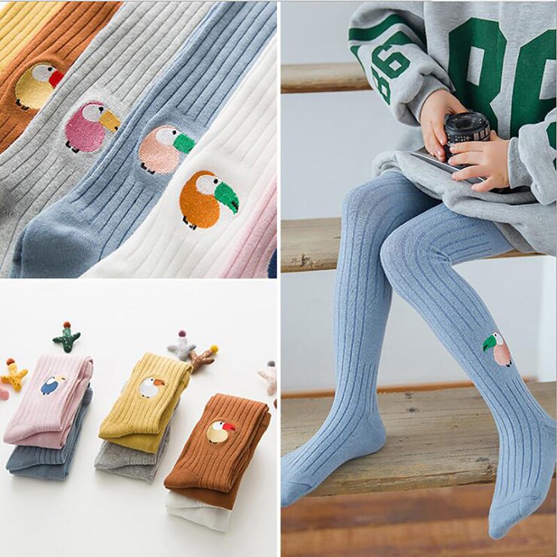 Baby Infant Girl Knitted Tights Pantyhose Cotton Warm Tights Cartoon Embroider Baby Pantyhose F Baby Stocking Drop Shipping