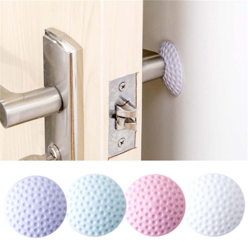 2pcs/lot Door Handle Protector Wall Anti Collision Mat Doorknob Touch Pad Door Lock Protection Cushion Shock Pad Sticker