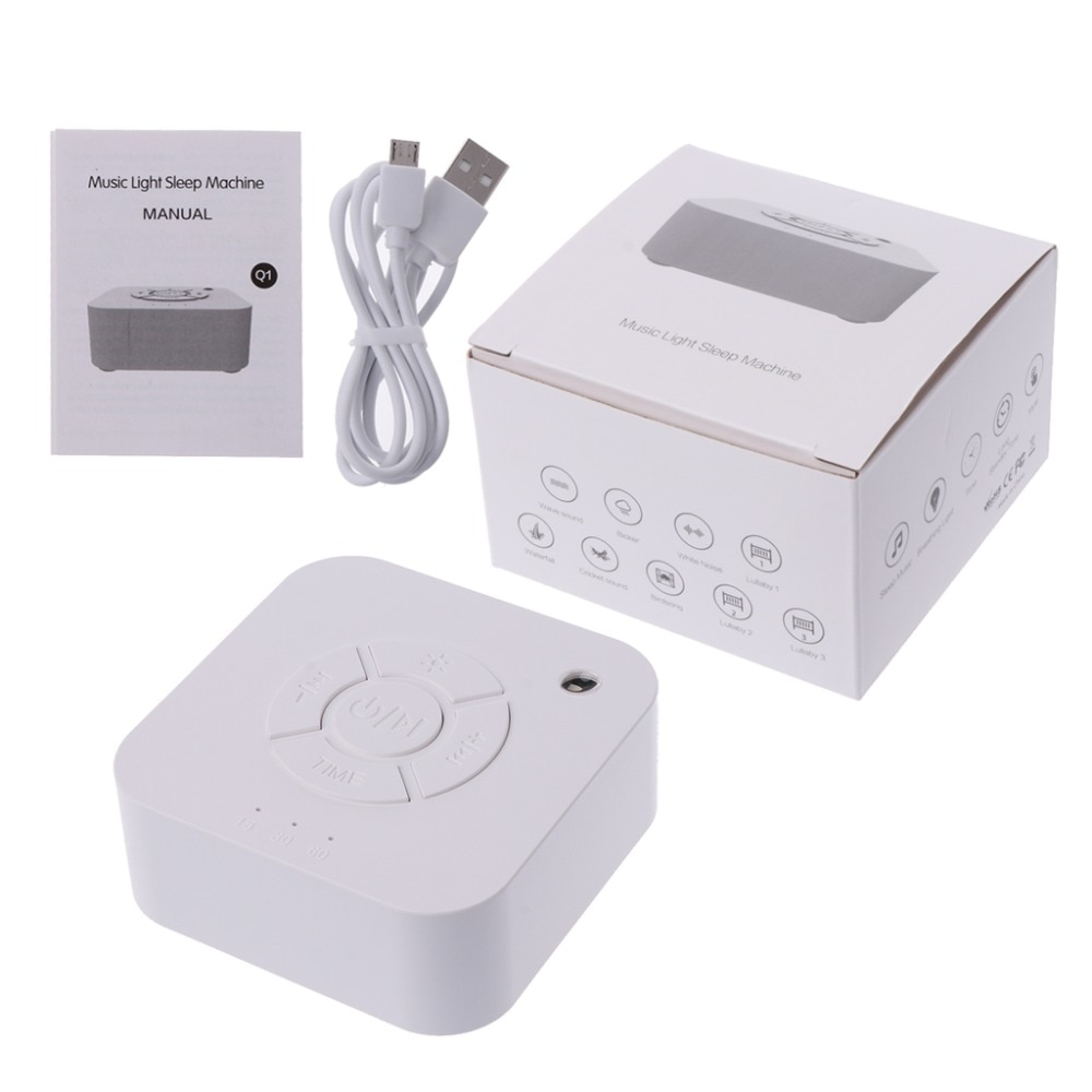 White Noise Machine USB Rechargeable Timed Shutdown Sleep Sound Machine For Sleeping & Relaxation For Baby Adult Office Trav