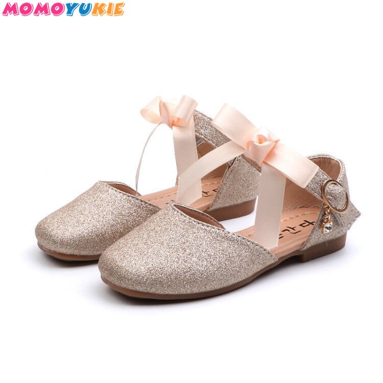 Baby Shoes 2019 Fashionable Ballet Flats Children's Shoes Bowknot lovely Bling-bling Princess Shoe For Girls Kids Shoes