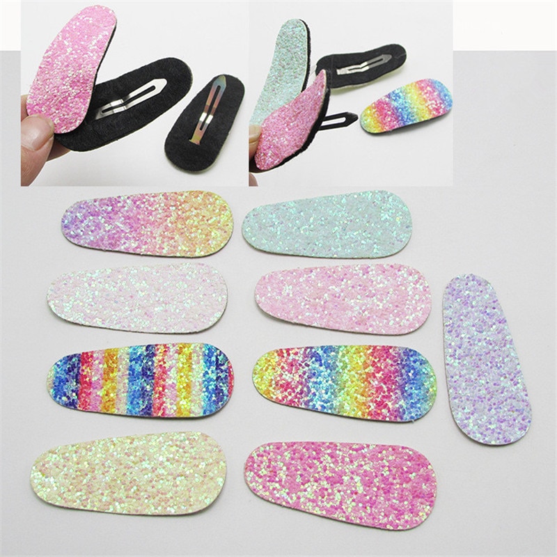 10PCS Shiny Rainbow Accessories Hair Accessories DIY Accessory Fashion HeadwearNo Hairclip Hairbow for Headwear
