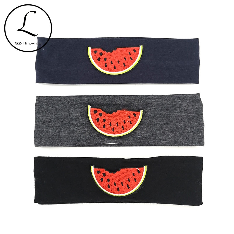 Child Watermelon Patch Elastic Cotton Headbands Hairbands Cute Baby Girls Boys Solid Color Turbands Headwear Hair Accessories