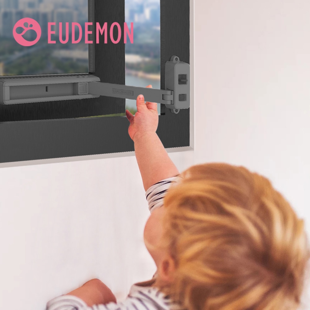 EUDEMON Window Lock Children Protection Window Restrictor ABS Child Safety Window Stopper Falling Prevention Locks Limiter