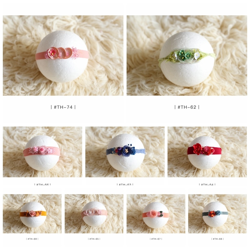 Fashion infantile headbands newborn photography head props lovely baby headband with floral baby sen style headdress