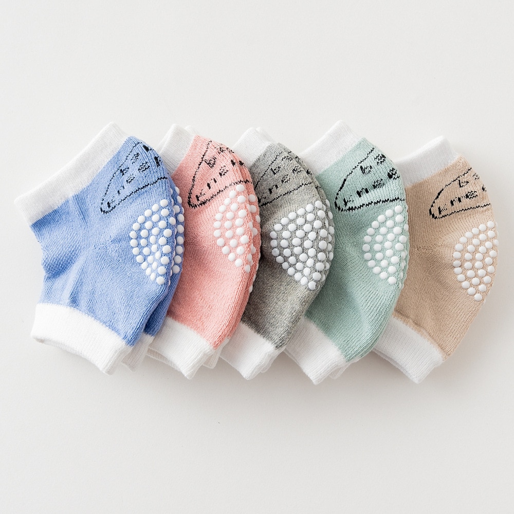 0-18 Months babys Non-slip Baby Kneecap Summer Children's Cotton KneePad Baby Crawling Knee Pads Terry Thick Mesh Breathabl