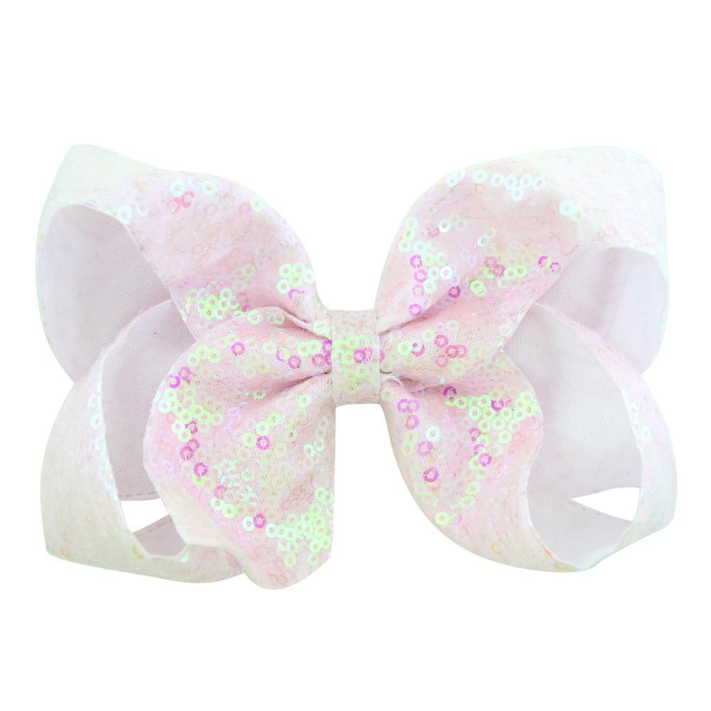 6" Sequin Rainbow Jo siwa Bow With Hair Clip For Girls Kids Handmade Boutique Knot Jumbo Hair Bow Hairgrips Hair Accessorie