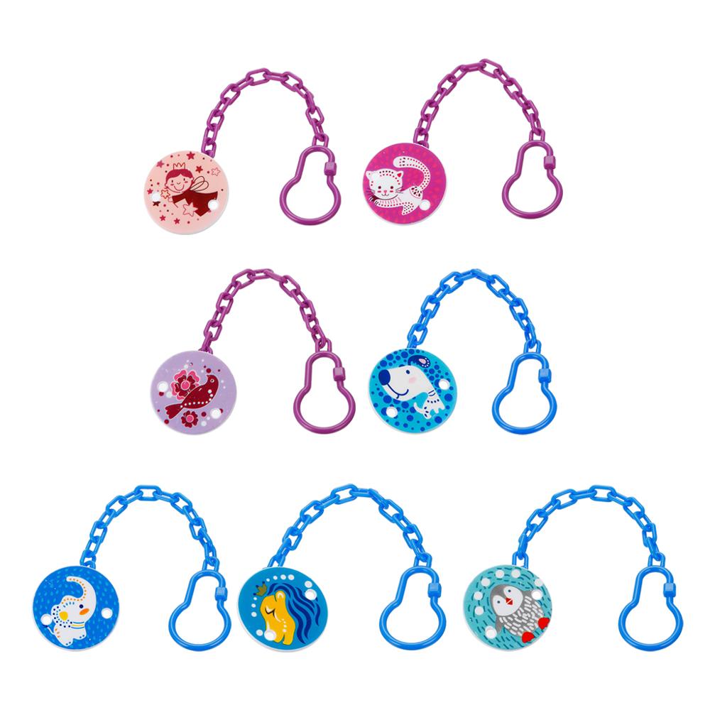 Kids Baby Cute Chain Soothers Clip Holder Feeding Product Animal Cartoon Pacifier Anti Lost Infant Pacifier