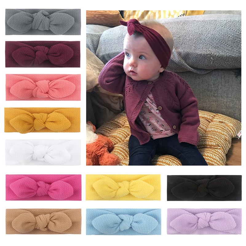 Kids Girls Haarbandjes Baby Bows Headbands Babe Turban Children Bowknot Rabbit Ear Hairband Hair Accessories Drop Ship