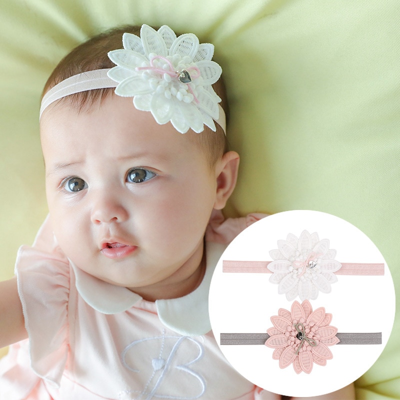 Lovely Baby Girl Elastic Hairband Chiffon Flower Newborn Baby Girl Headbands Baby Hair Band For Kids Baby Hair Accessories